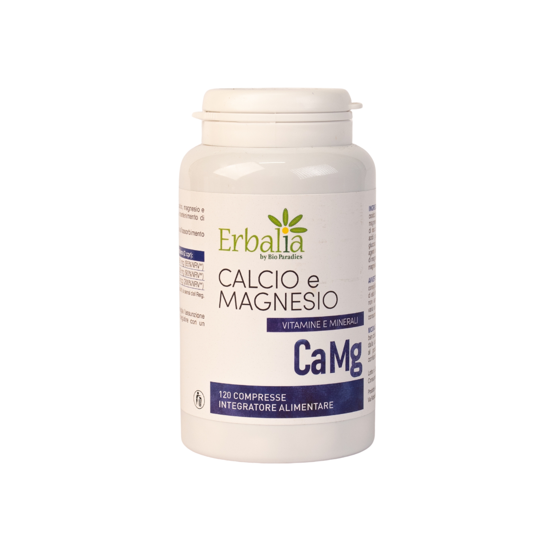Calcio Magnesio D3 Adulti 120 Tabletten, Erbalia