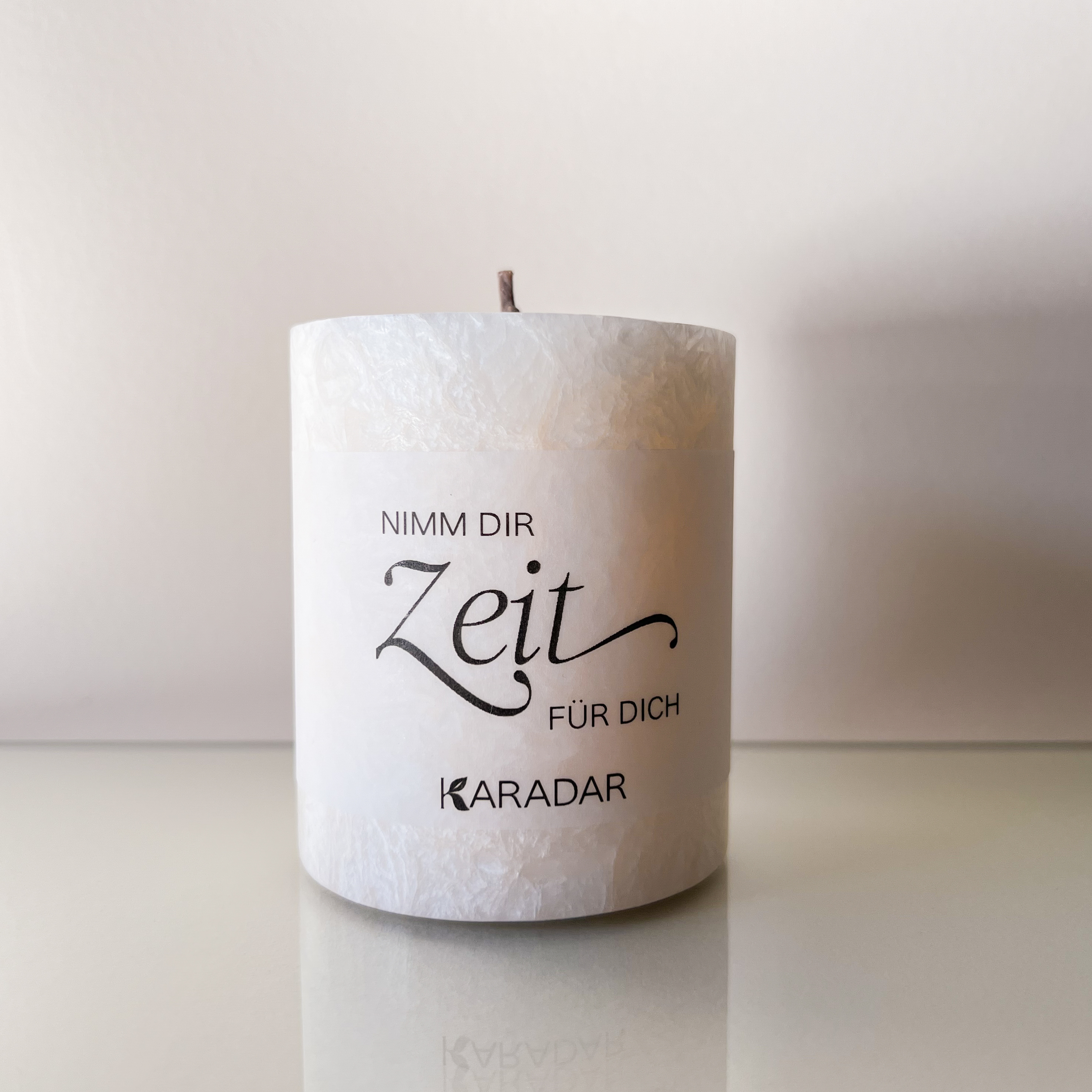 "NIMM DIR ZEIT FÜR DICH" - STEARINKERZE